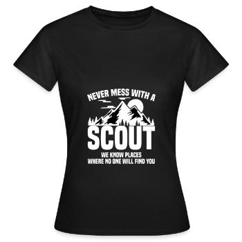 scout - T-shirt Femme - noir - Devant - AI Model Female 172 dark (172cm)
