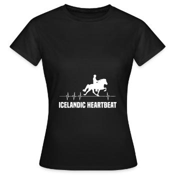 Cheval islandais - T-shirt Femme - noir - Devant - AI Model Female 172 dark (172cm)