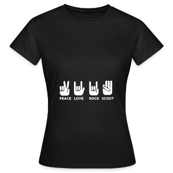 Scouts main signe scout - T-shirt Femme - noir - Devant - AI Model Female 172 dark (172cm)