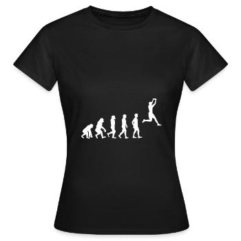 Evolution Ultimate Frisbee - Frauen T-Shirt - Schwarz - Vorne - AI Model Female 172 dark (172cm)