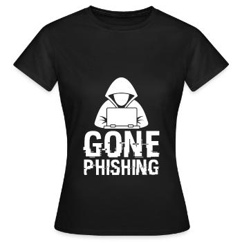 Anonymer Hacker Gone Phishing - White-Hat Hackers - Frauen T-Shirt - Schwarz - Vorne - AI Model Female 172 dark (172cm)