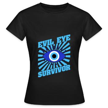 Nazar La protection des mauvais yeux pour les Ein grecs - T-shirt Femme - noir - Devant - AI Model Female 172 dark (172cm)