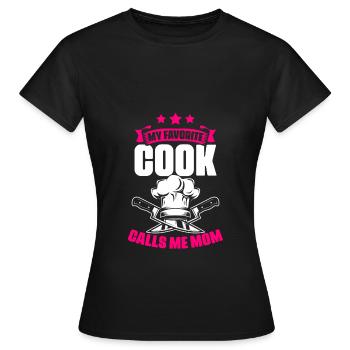 Mein Lieblingskoch Lustiger kulinarischer - Frauen T-Shirt - Schwarz - Vorne - AI Model Female 172 dark (172cm)