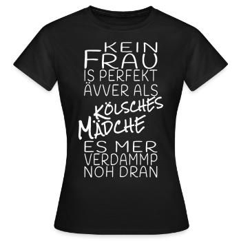 Kölsches Mädche - Frauen T-Shirt - Schwarz - Vorne - AI Model Female 172 dark (172cm)