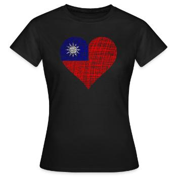 Taiwan - Frauen T-Shirt - Schwarz - Vorne - AI Model Female 172 dark (172cm)
