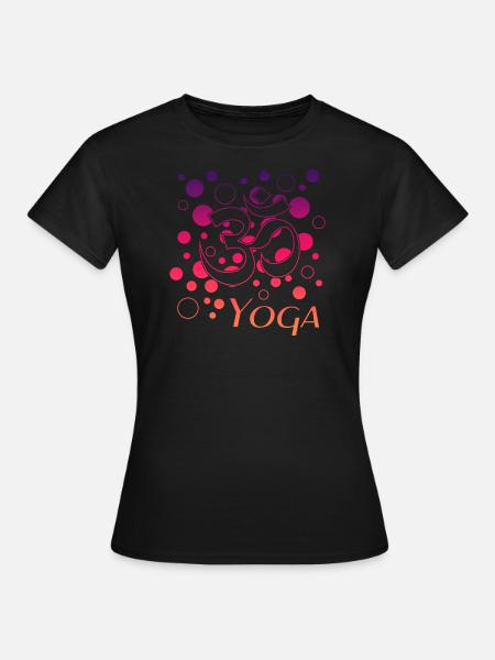 Yoga Om Namaste - Frauen T-Shirt - Schwarz
