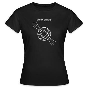Dyson Sphere Wissenschaftliches Konzept - Frauen T-Shirt - Schwarz - Vorne - AI Model Female 172 dark (172cm)