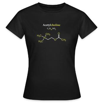 Acétylcholine Molécule - T-shirt Femme - noir - Devant - AI Model Female 172 dark (172cm)