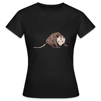 Opossum - Frauen T-Shirt - Schwarz - Vorne - AI Model Female 172 dark (172cm)