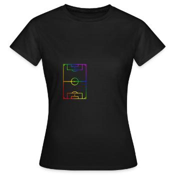 LGBT Fußballfeld - Frauen T-Shirt - Schwarz - Vorne - AI Model Female 172 dark (172cm)