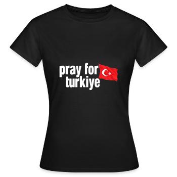 Tremblement de terre Priez pour Turkiye 2023 - T-shirt Femme - noir - Devant - AI Model Female 172 dark (172cm)