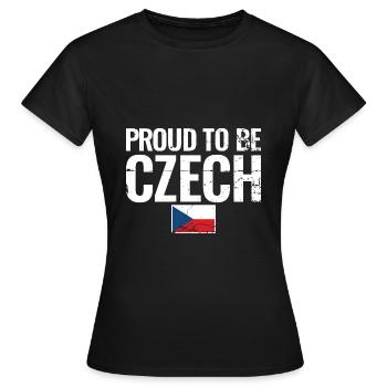 Proud To Be Czech Czech Republic Czech Flag - Women's T-Shirt - black - Front - AI Model Female 172 dark (172cm)