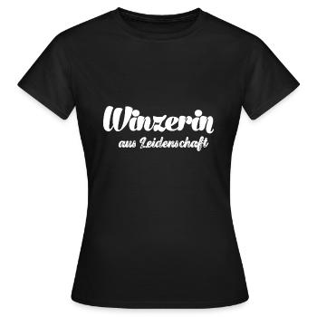 Winzerin aus Leidenschaft Winzer Wein Weinhandel - Frauen T-Shirt - Schwarz - Vorne - AI Model Female 172 dark (172cm)