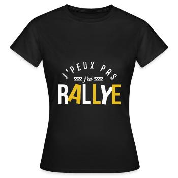 Je peux pas j'ai RALLYE - T-shirt Femme - noir - Devant - AI Model Female 172 dark (172cm)
