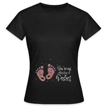 Schwangerschaft werdende Mama Mutter Geschenkidee - Frauen T-Shirt - Schwarz - Vorne - AI Model Female 172 dark (172cm)