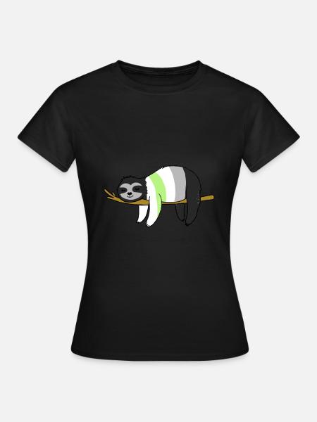 Agender Faultier Agender Pride - Frauen T-Shirt - Schwarz