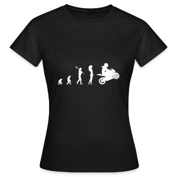 Moto évolution femme design couleur sélectionnable - T-shirt Femme - noir - Devant - AI Model Female 172 dark (172cm)