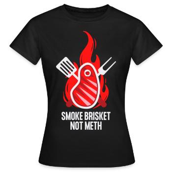 POITRINE DE FUMÉE PAS DE MÉTHAMPHÉTAMINE - T-shirt Femme - noir - Devant - AI Model Female 172 dark (172cm)