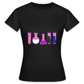 Tubes à essai Genderfluid Pride - T-shirt Femme - noir - Devant - AI Model Female 172 dark (172cm)