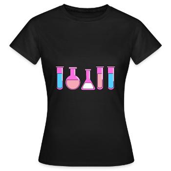 Tubes à essai Trans Pride - T-shirt Femme - noir - Devant - AI Model Female 172 dark (172cm)