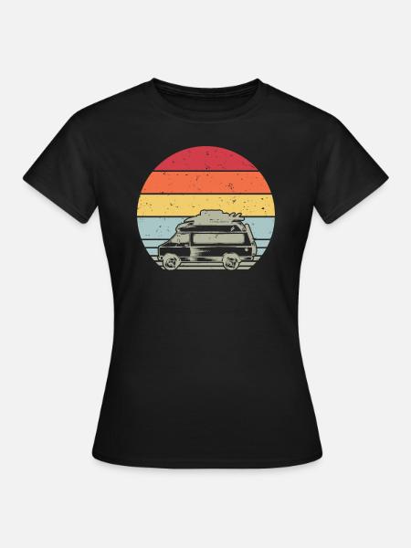 Camping-car Tshirt Hommes - T-shirt Femme - noir