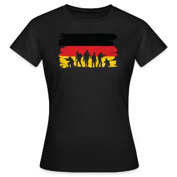 Bundeswehr veteran soldier comrade - Women's T-Shirt - black - Front - AI Model Female 172 dark (172cm)