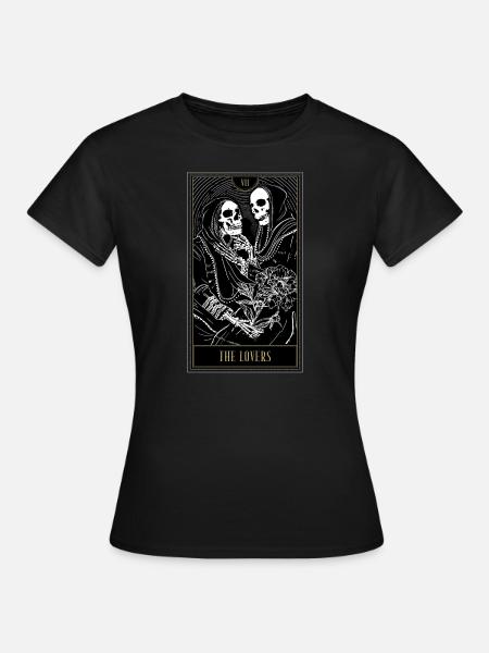 Karta Tarota Kochanków - T-shirt dam - svart