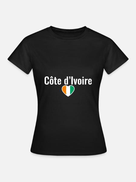 Côte d’Ivoire Côte d’Ivoire Drapeau ivoirien - T-shirt Femme - noir