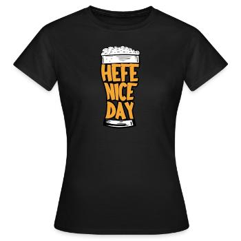 Hefe Nice Day Bier T-Shirt I Bierliebhaber - Frauen T-Shirt - Schwarz - Vorne - AI Model Female 172 dark (172cm)