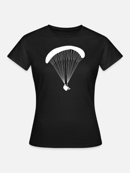 Gleitschirm - Frauen T-Shirt - Schwarz