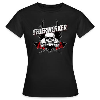 feux d'artifice 05 - T-shirt Femme - noir - Devant - AI Model Female 172 dark (172cm)