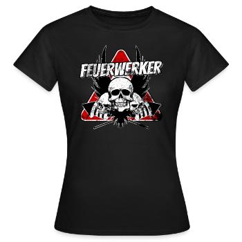 Feux d’artifice 04 - T-shirt Femme - noir - Devant - AI Model Female 172 dark (172cm)