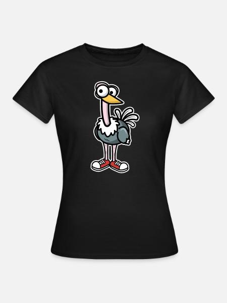 Strauß - Frauen T-Shirt - Schwarz