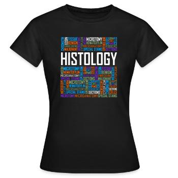 Histology Words - Women's T-Shirt - black - Front - AI Model Female 172 dark (172cm)