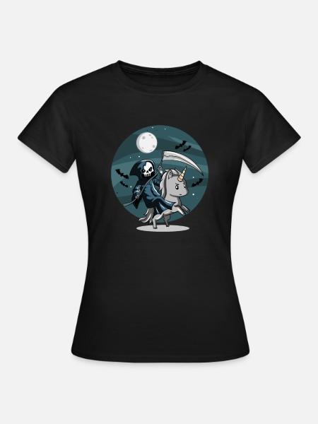 Einhorn-Reaper - Frauen T-Shirt - Schwarz