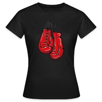 Gants de boxe - T-shirt Femme - noir - Devant - AI Model Female 172 dark (172cm)