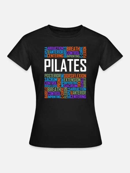 Pilates Worte - Frauen T-Shirt - Schwarz