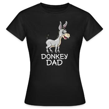 Papa âne - T-shirt Femme - noir - Devant - AI Model Female 172 dark (172cm)