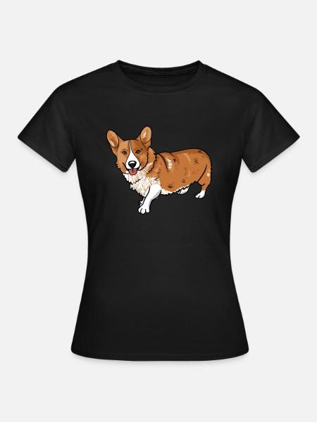 Corgi - Frauen T-Shirt - Schwarz