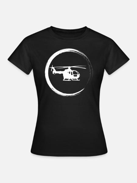 Helikopter - Frauen T-Shirt - Schwarz