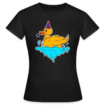 canard en plastique - T-shirt Femme - noir - Devant - AI Model Female 172 dark (172cm)