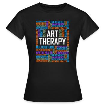Art-thérapie - Mots - T-shirt Femme - noir - Devant - AI Model Female 172 dark (172cm)