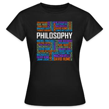 Philosophy - Words - Women's T-Shirt - black - Front - AI Model Female 172 dark (172cm)