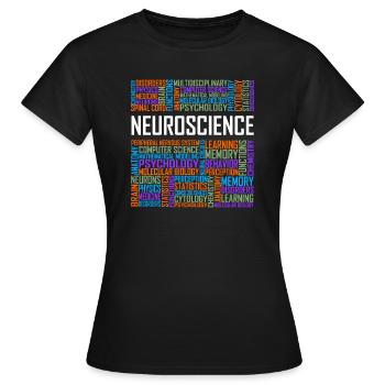 Neuroscience - Words - Women's T-Shirt - black - Front - AI Model Female 172 dark (172cm)