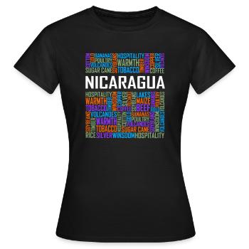 Nicaragua - Words - Women's T-Shirt - black - Front - AI Model Female 172 dark (172cm)