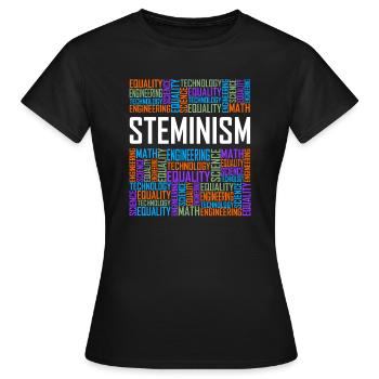 Steminism - Words - Women's T-Shirt - black - Front - AI Model Female 172 dark (172cm)