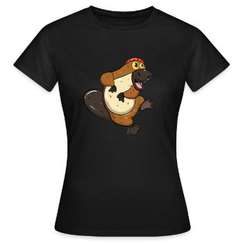 Platypus - Women's T-Shirt - black - Front - AI Model Female 172 dark (172cm)
