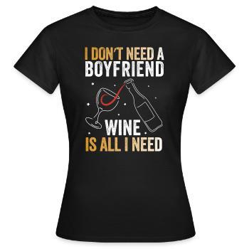 Wein: Meine Wahre Liebe - Frauen T-Shirt - Schwarz - Vorne - AI Model Female 172 dark (172cm)