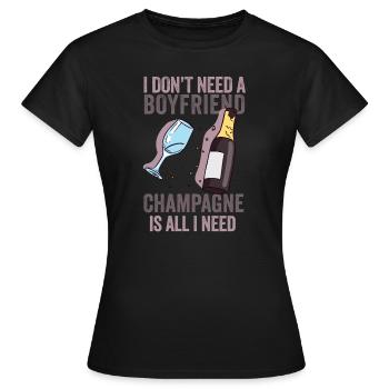 Sekt: Meine Wahre Liebe - Frauen T-Shirt - Schwarz - Vorne - AI Model Female 172 dark (172cm)