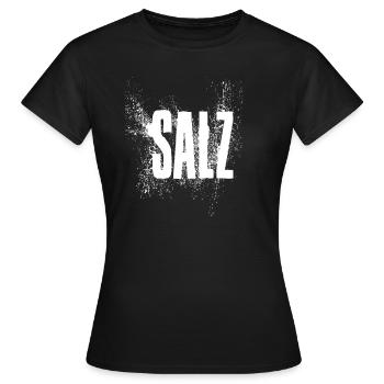 Salz - Frauen T-Shirt - Schwarz - Vorne - AI Model Female 172 dark (172cm)